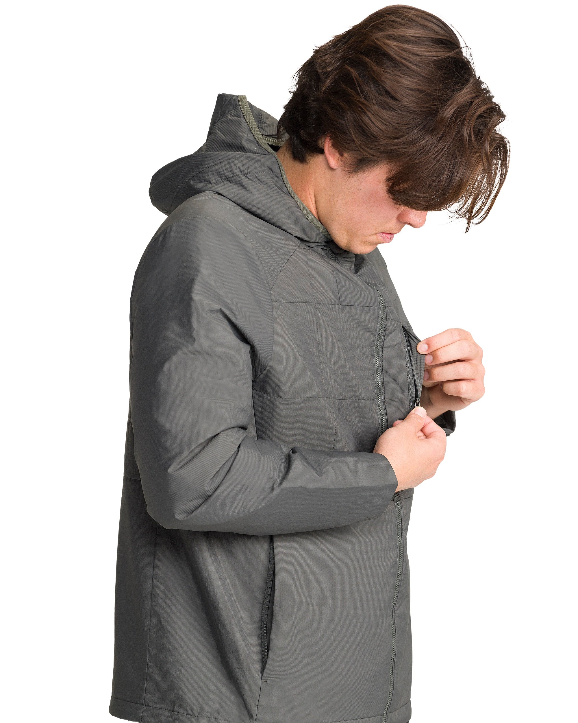 Light Wt. Hoodie - Grey - Image 5