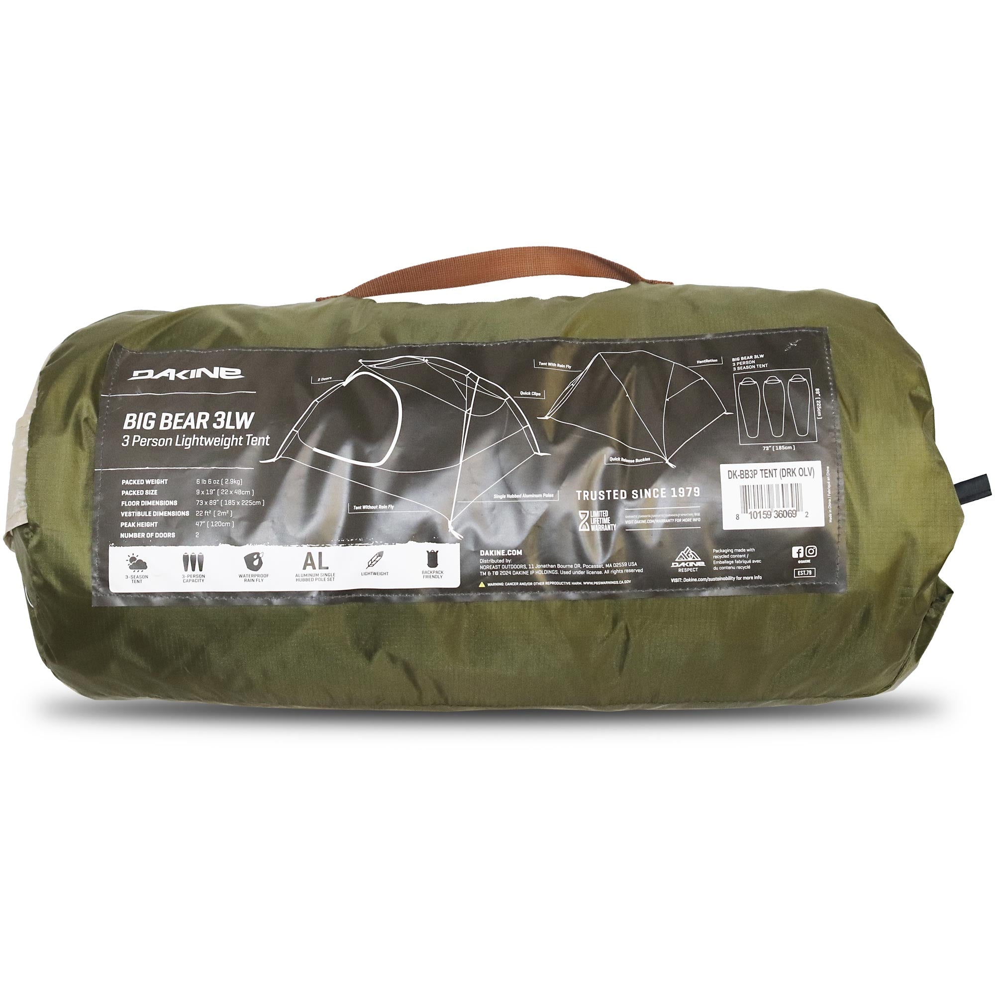 Big Bear 3-Person Tent - Mojave Desert/Dark Olive - Image 10