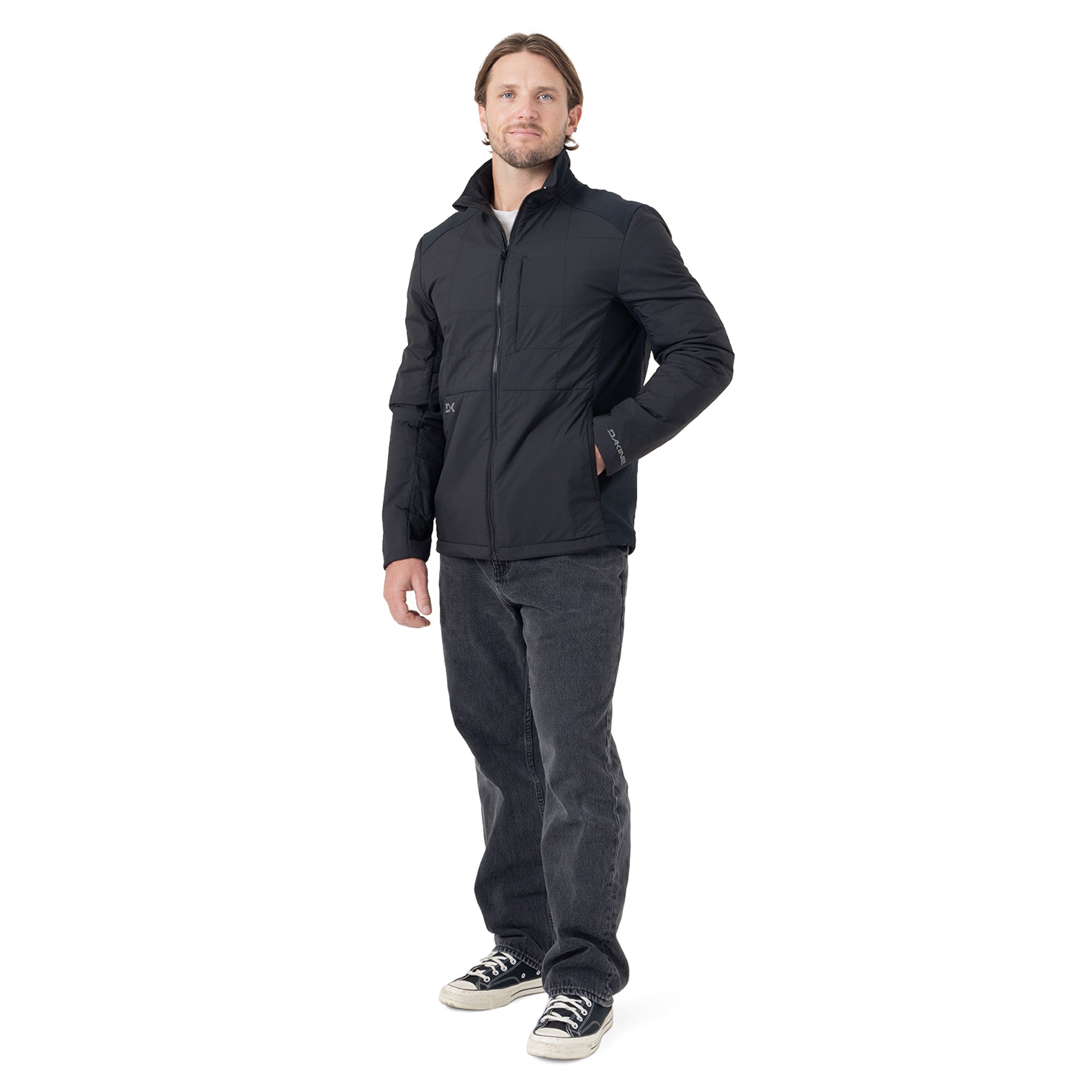 Light Wt. Mixed Media Jacket - Black - Image 4