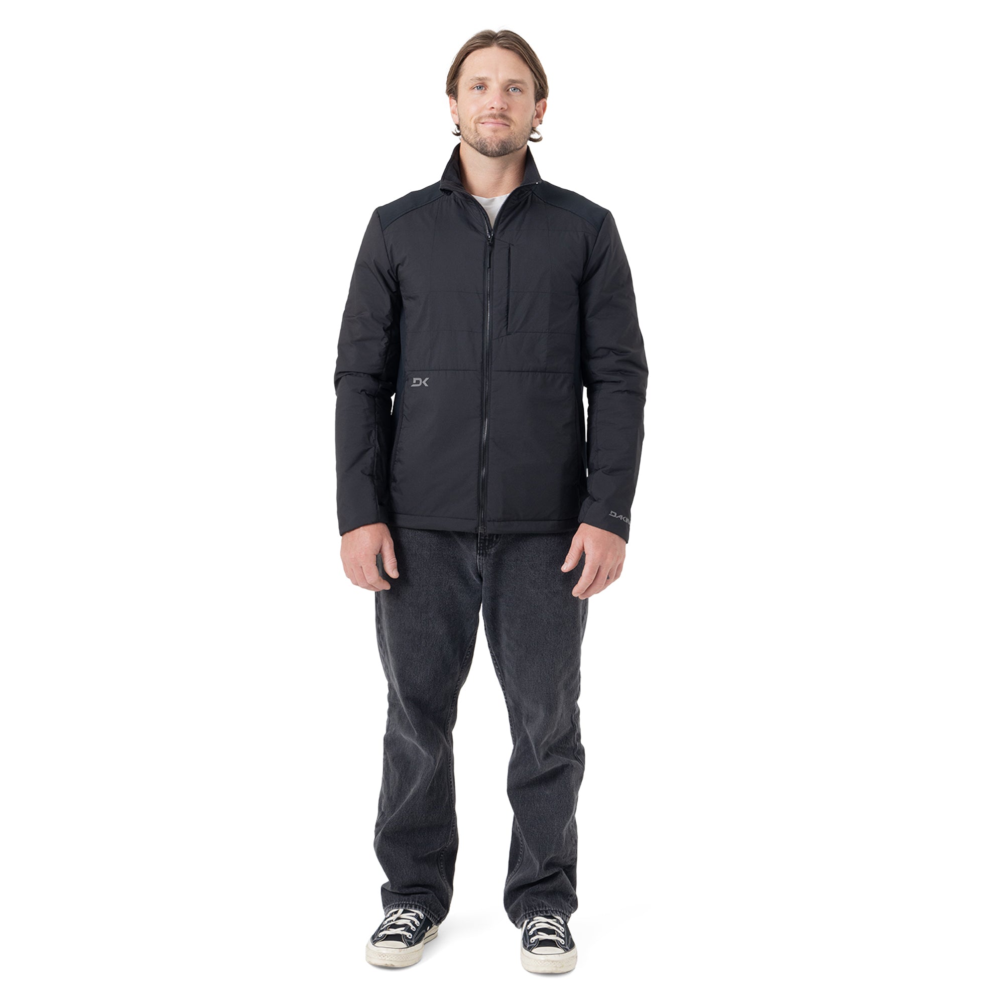 Light Wt. Mixed Media Jacket - Black - Image 3