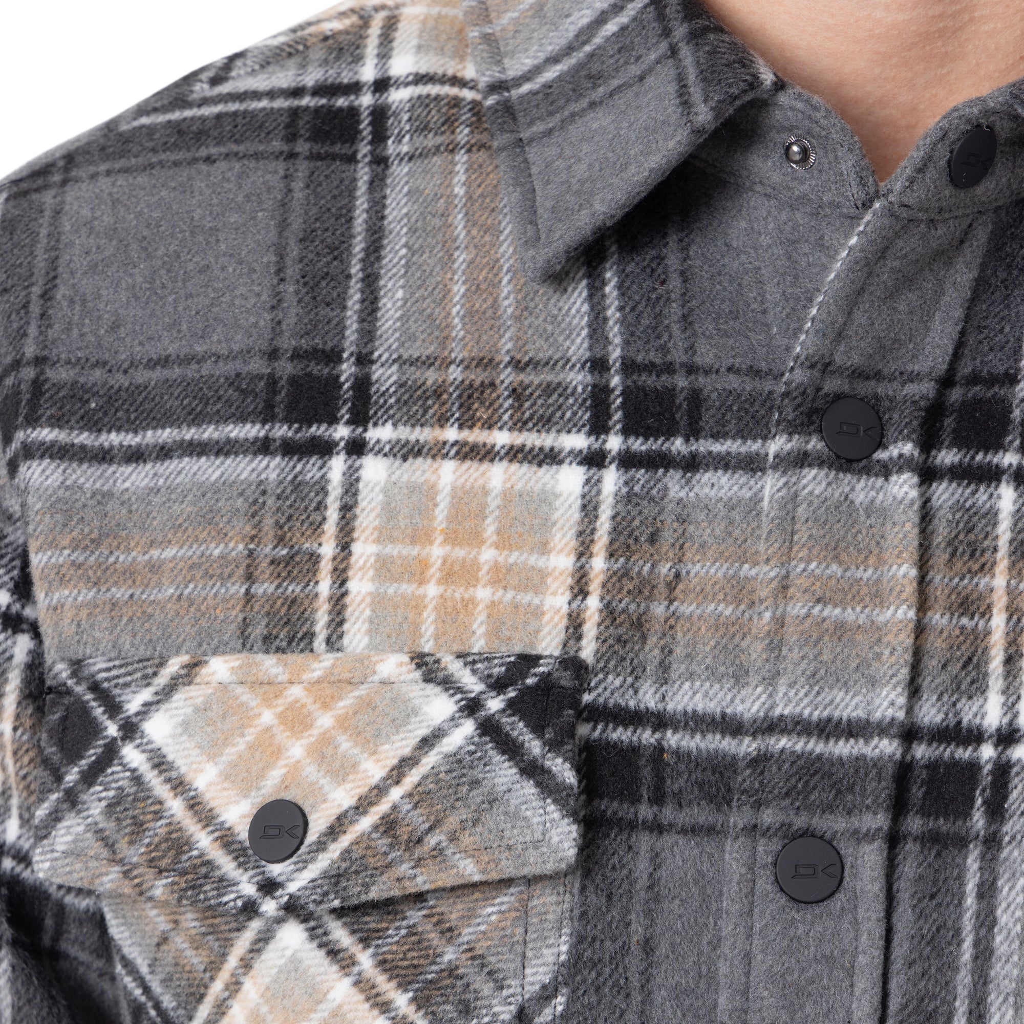 Front Snap Fleece Jacket - Greypld - Image 5