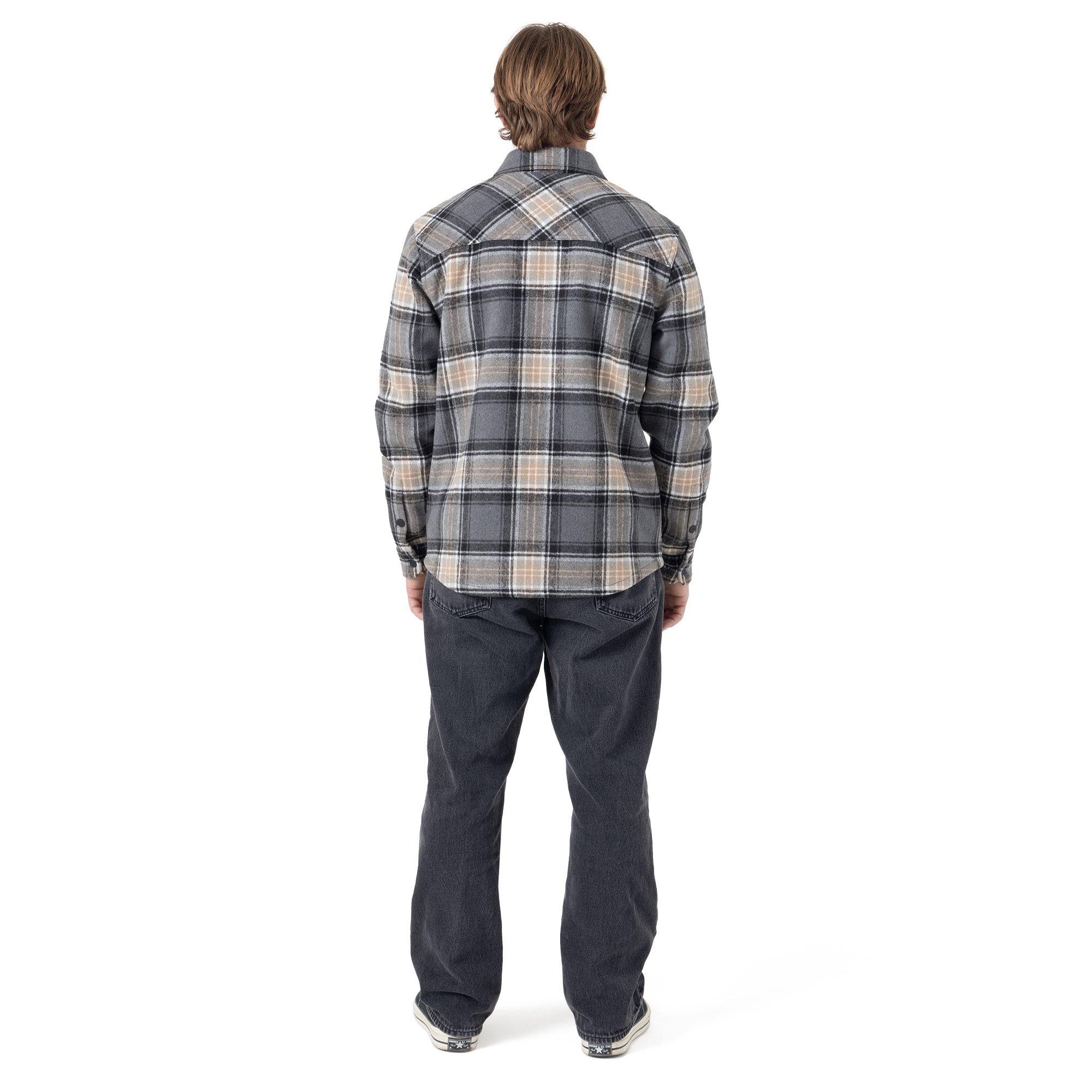 Front Snap Fleece Jacket - Greypld - Image 4