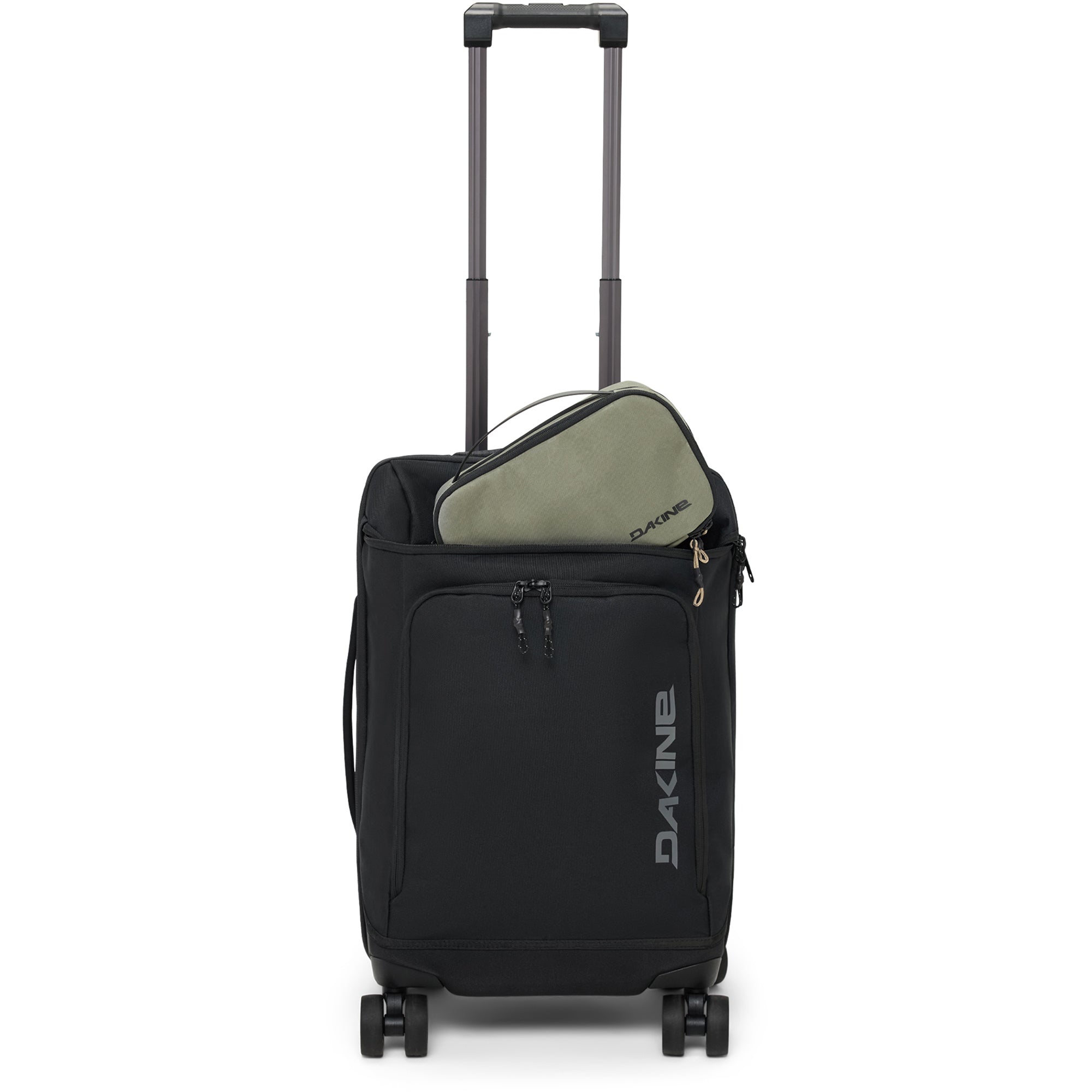 Split 4 Wheel Carry On Roller Bag 48L - Black - Image 8