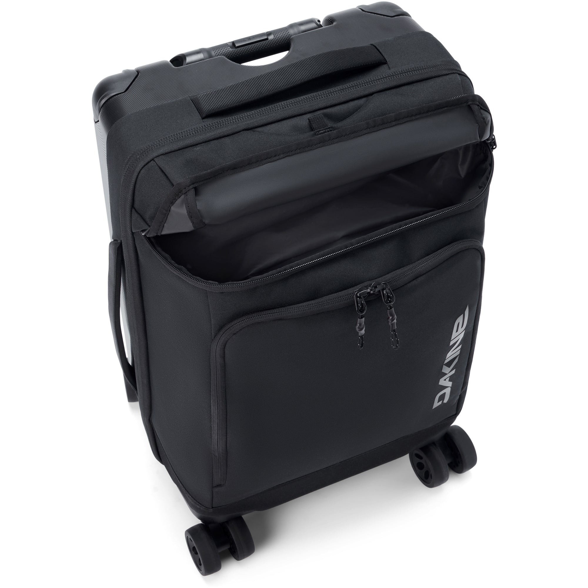 Split 4 Wheel Carry On Roller Bag 48L - Black - Image 9