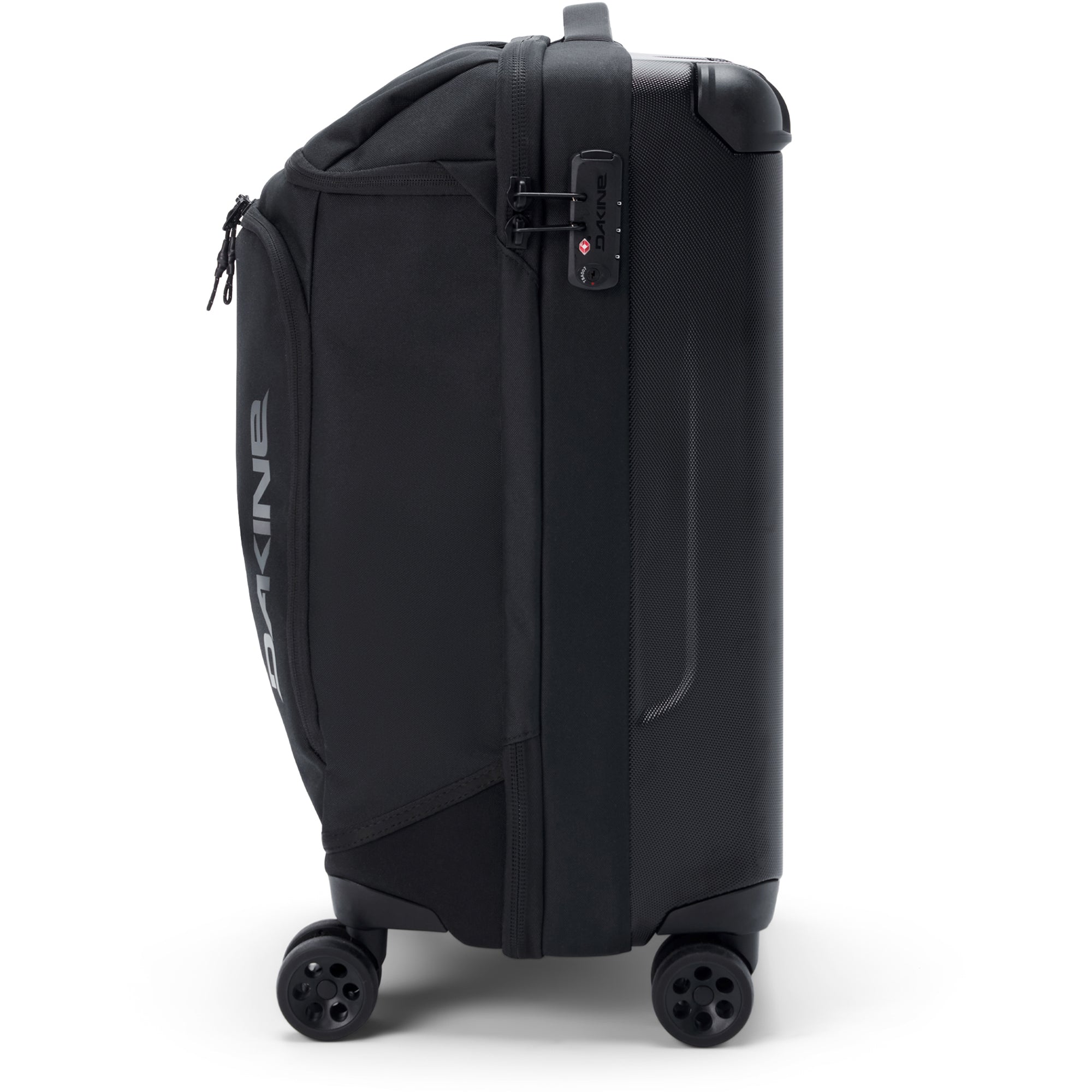 Split 4 Wheel Carry On Roller Bag 48L - Black - Image 11