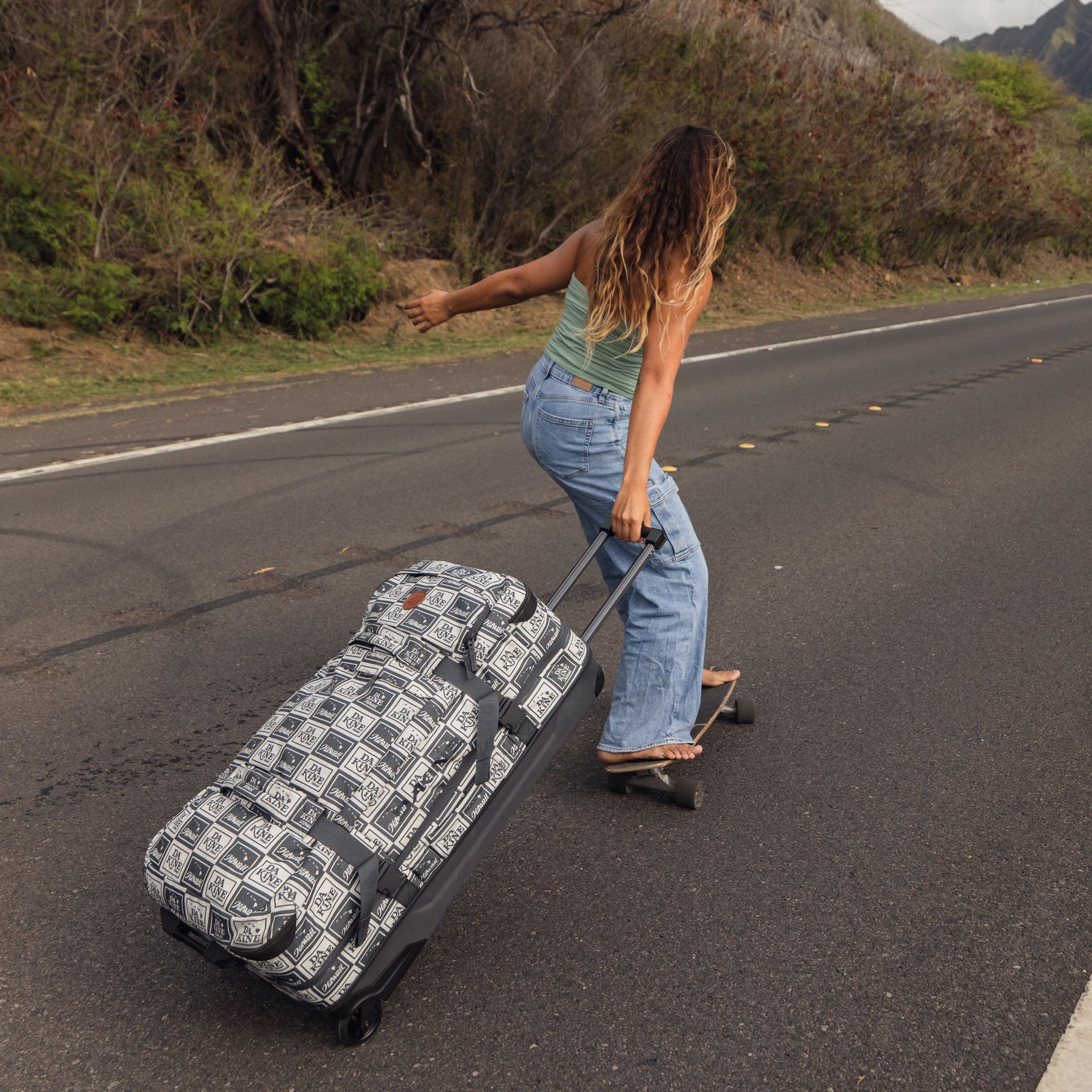 Split Roller Bag 110L Hawaii - Asphalt Checker - Image 11