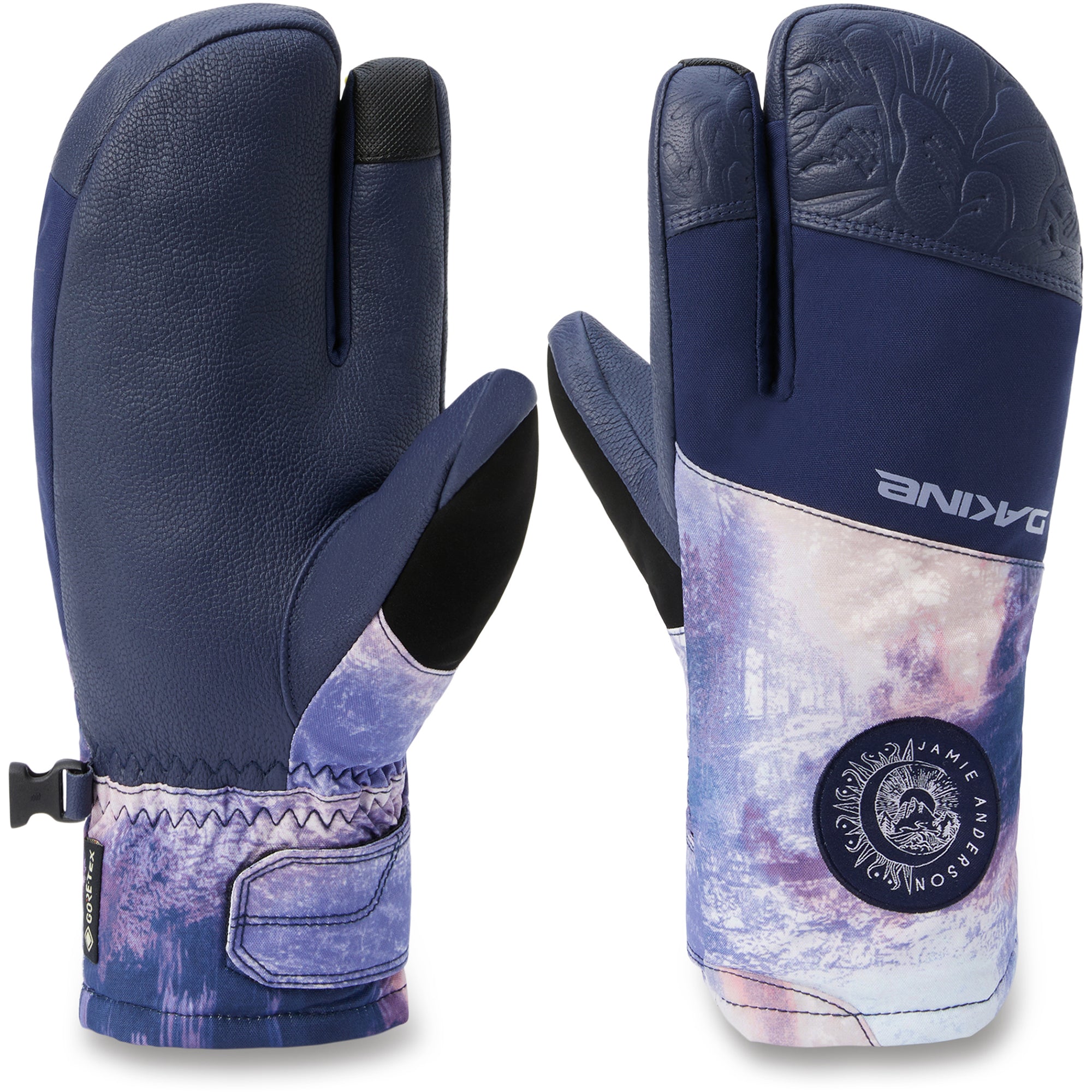 Womens Team Fleetwood Gore-Tex Short Trigger Mitt Jamie Anderson - Waterfall - Image 3